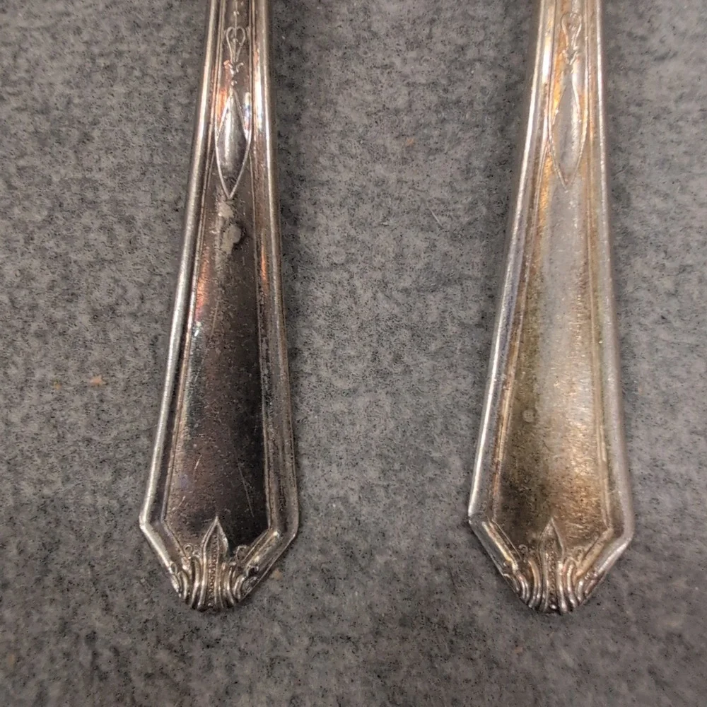 Lafayette Silver Plate 15pc Flatware Set Art Deco Forks Spoons Vintage Cutlery‎